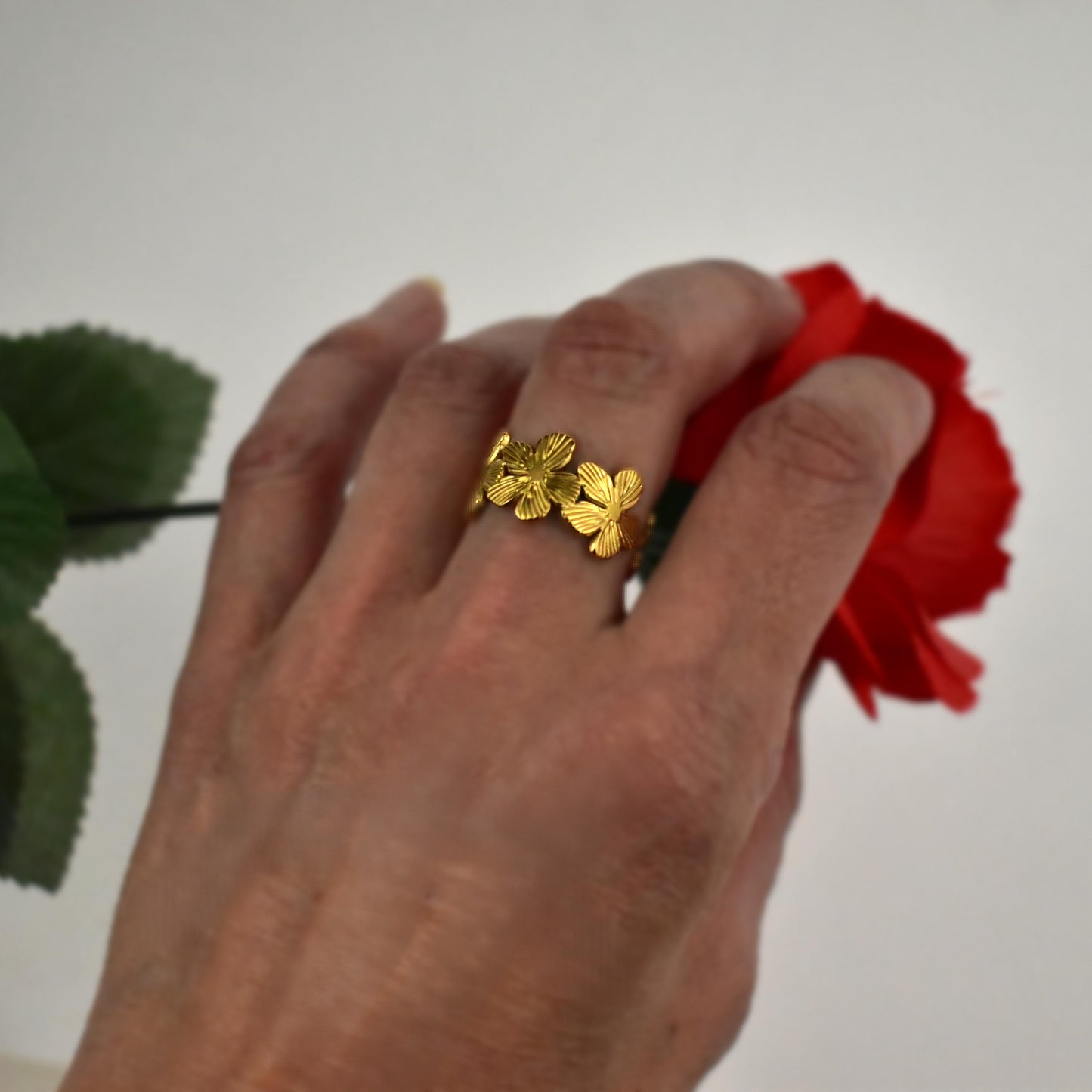 Anel Jardim Dourado